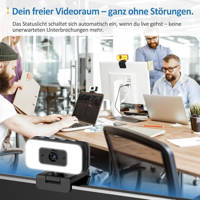 Thumbnail 3 de Danyesth 2K Webcam mit Abdeckung