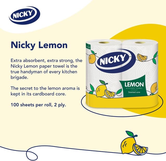 Detalle 2 de Nicky Lemon Kitchen Towel 16 Roll Pack