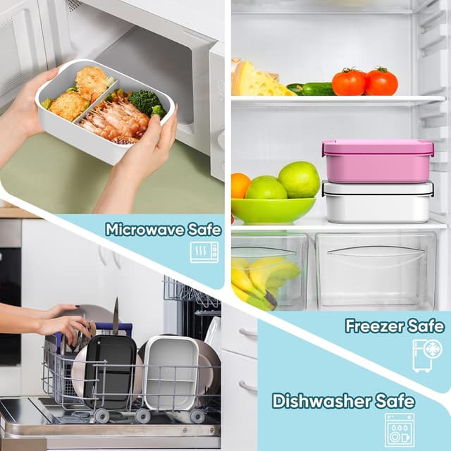 Detalle de BIBURY Brotdose 1960 ml mit Fächern