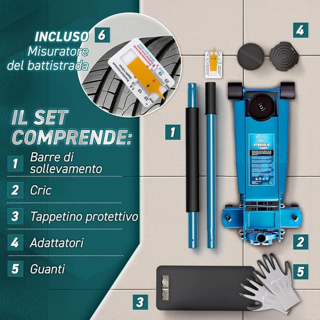 Thumbnail 5 de TRESKO Cric idraulico 3T 75–510 mm