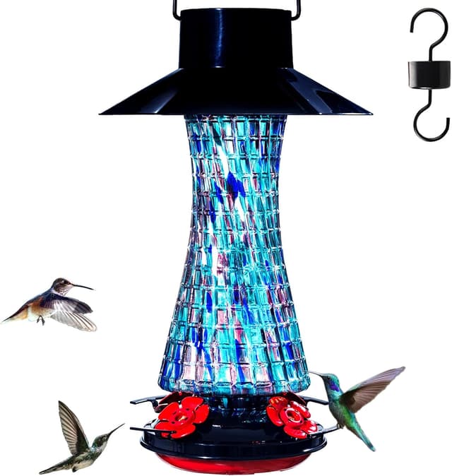 Detalle de Muse Garden Solar Hummingbird Feeder, 38oz