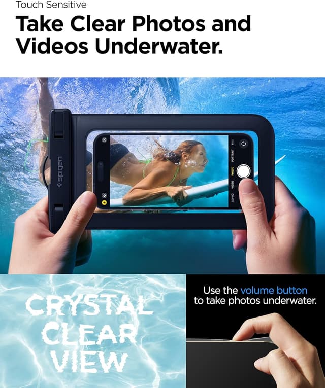 Detalle de Spigen Aqua Shield lot de 2 pochettes étanches IPX8 pour smartphone