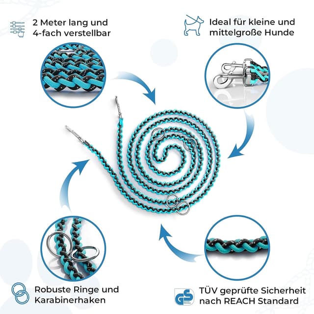 Detalle de Golden Pets Hundeleine reflektierend 2 m 🐕