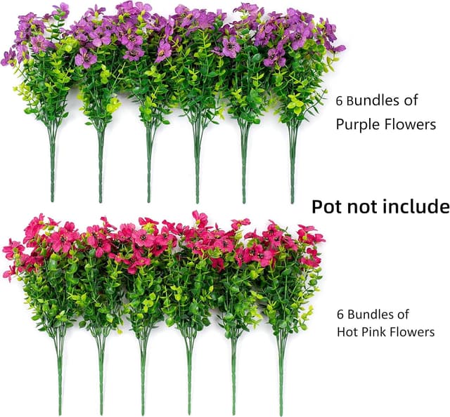 Detalle 2 de HyeFlora Daisy Artificial Flowers 12 Bundles