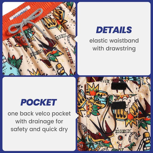 Thumbnail 4 de MaaMgic Vintage Swim Trunks 5in Short