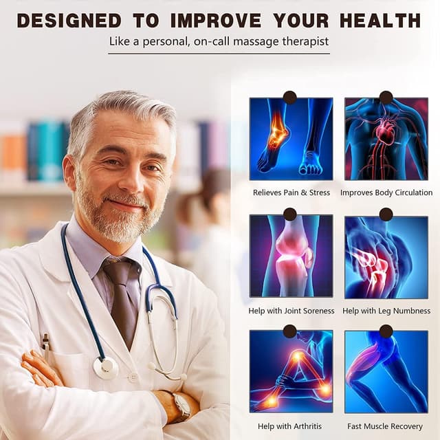 Thumbnail 4 de FIT KING Massaggiatore gambe con pressoterapia e calore 🦵