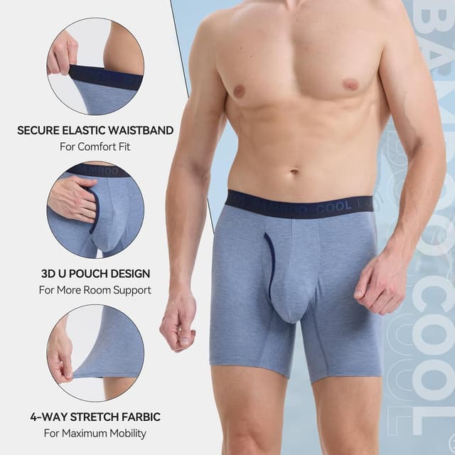 Detalle 1 de Bamboo Cool boxer briefs 4-pack