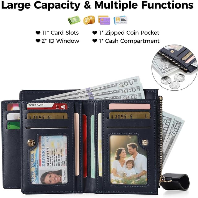 Detalle 2 de RRANCharltu Geldbörse Damen PU-Leder 9,5 x 14 x 3 cm