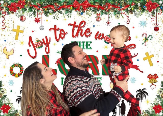 Detalle 2 de Christmas Nativity Backdrop 94x70 inch Photography Background 🎥