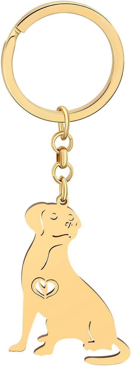 Detalle de LONYOO Dog Keychain Stainless Steel