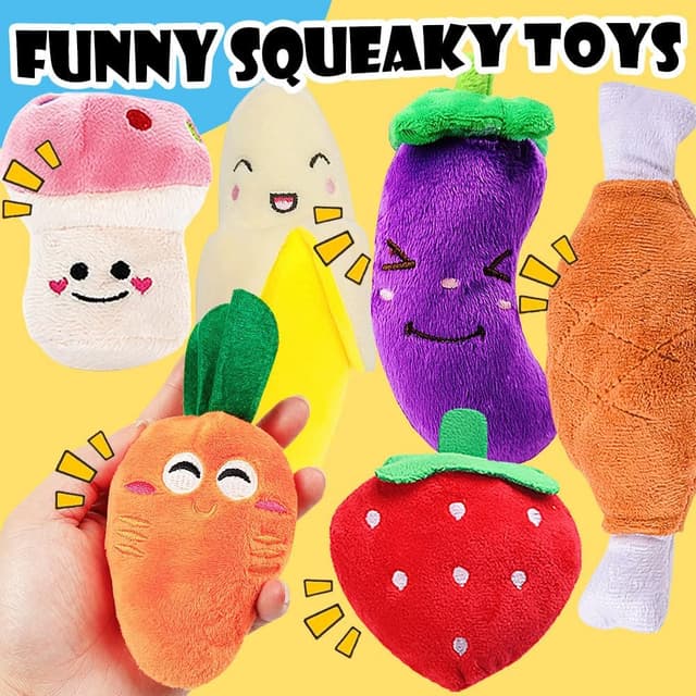 Detalle 2 de Speedy Panther 6-piece plush squeaky dog toys