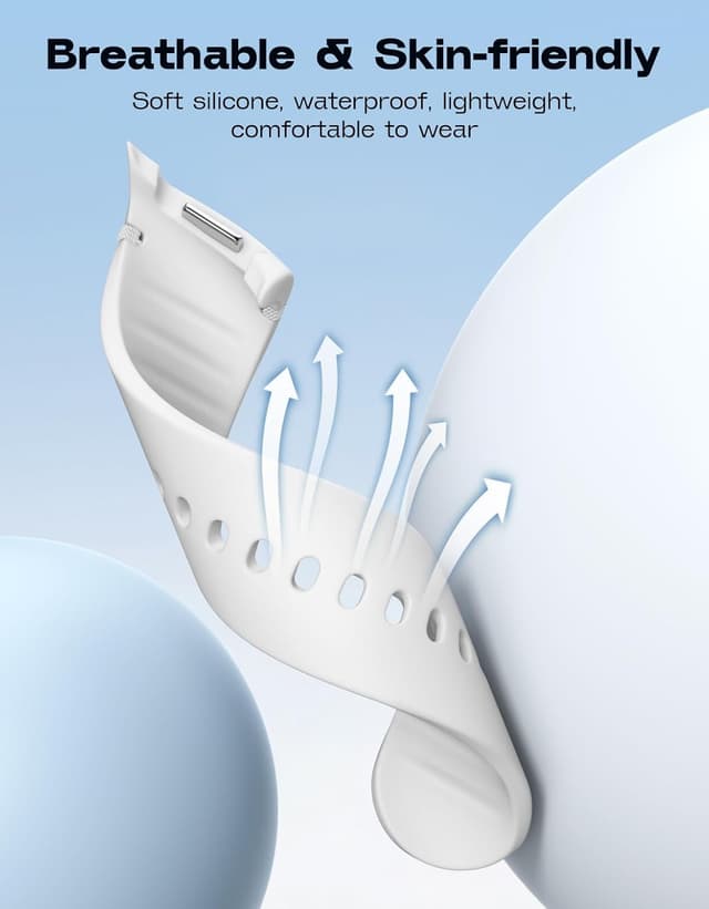 Detalle de Astorgos 6-pack Sport Straps for Samsung Galaxy Watch 8 & Watch 8 Classic (no-gap silicone, 40mm/44mm/46mm compatible)