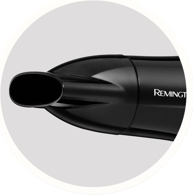 Detalle de Remington Fast Dry Hair Dryer D2000 (1900W) with Ionic & Ceramic Tech, Cool Shot, Black/Pink