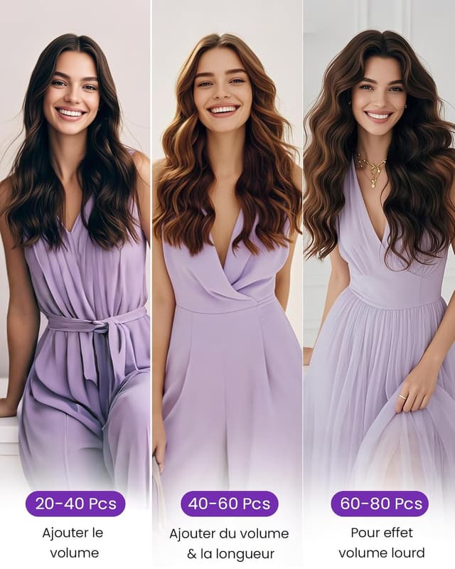 Thumbnail 6 de LaaVoo Tape-in Echthaar-Extension Balayage „Braun“ dunkelbraun/hellbraun (30 cm, 30 g, 20 Stück) #2/8/2