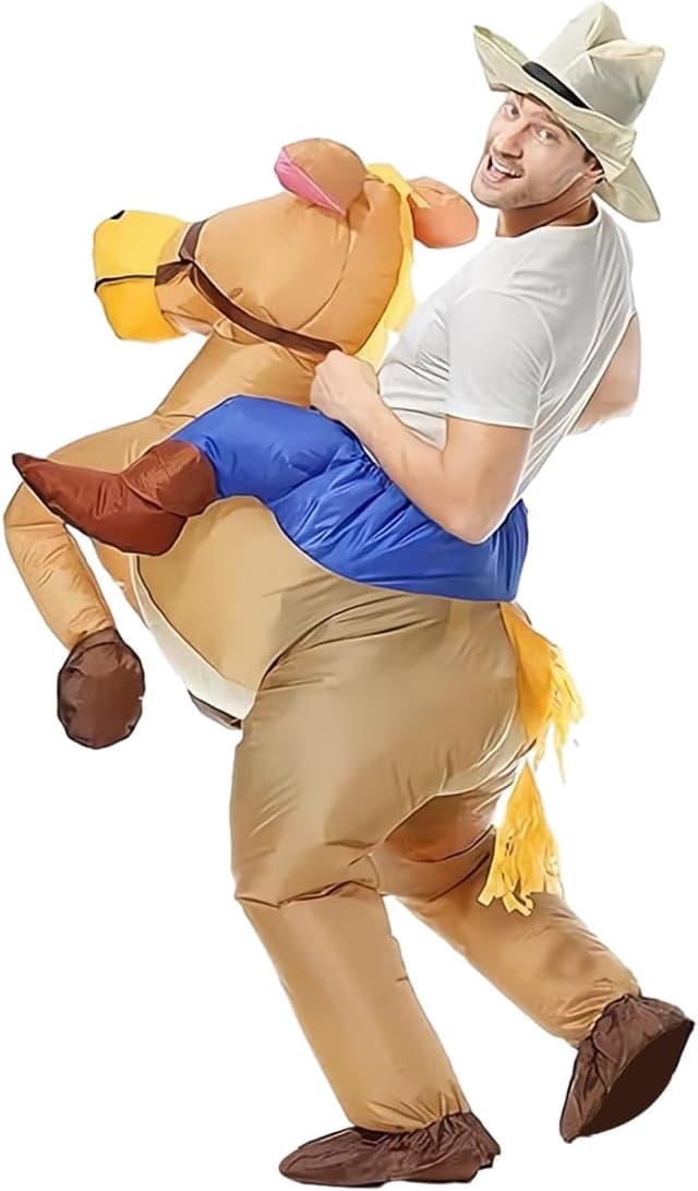 Detalle de Inflatable horse costume for adults, 3 second inflate