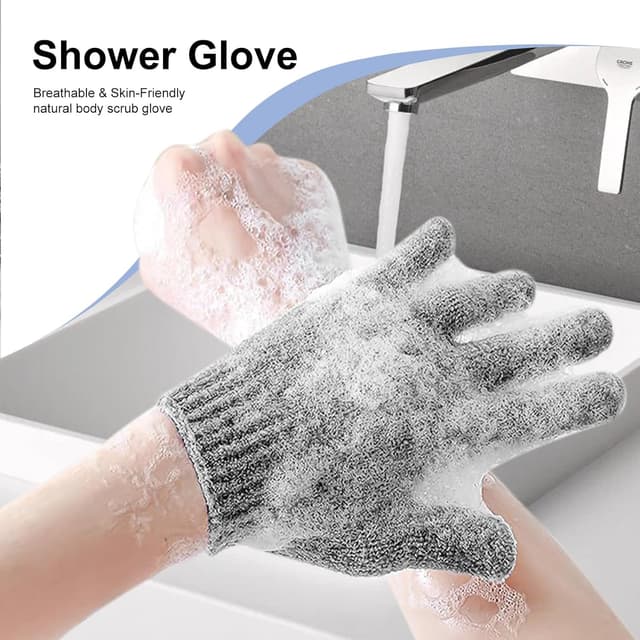 Detalle de Gants de douche exfoliants Anei, lot 6