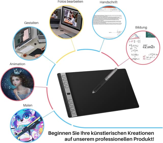 Thumbnail 6 de HUION Inspiroy 2 L Grafiktablett (tragbar) mit 8192 Stufen und batterielosem Digitalstift