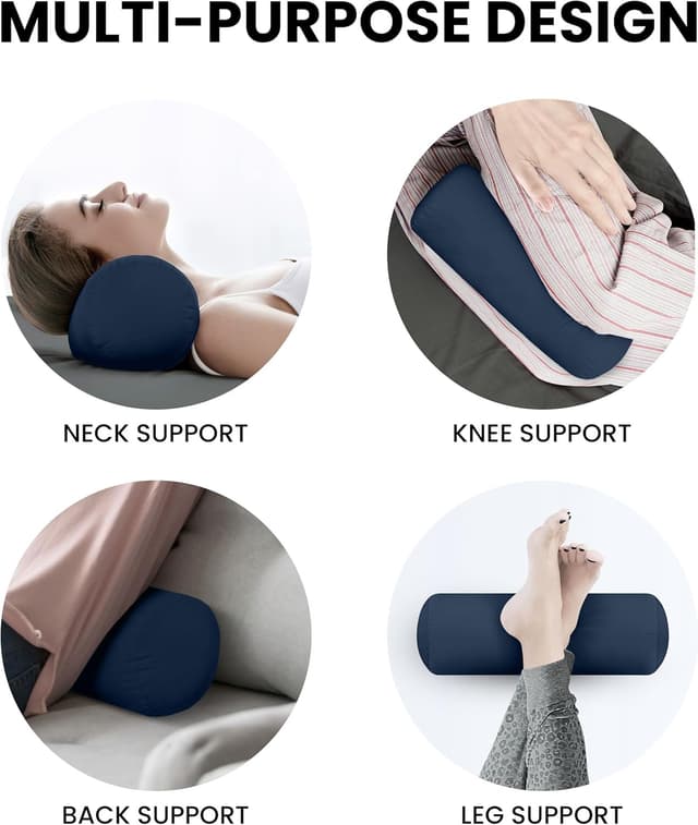 Thumbnail 6 de Utopia Bedding Almohada Cilíndrica Azul Marino 2U 💤