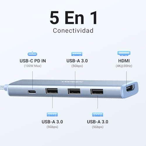 Thumbnail 1 de UGREEN Hub USB C HDMI 4K 100W ⚡