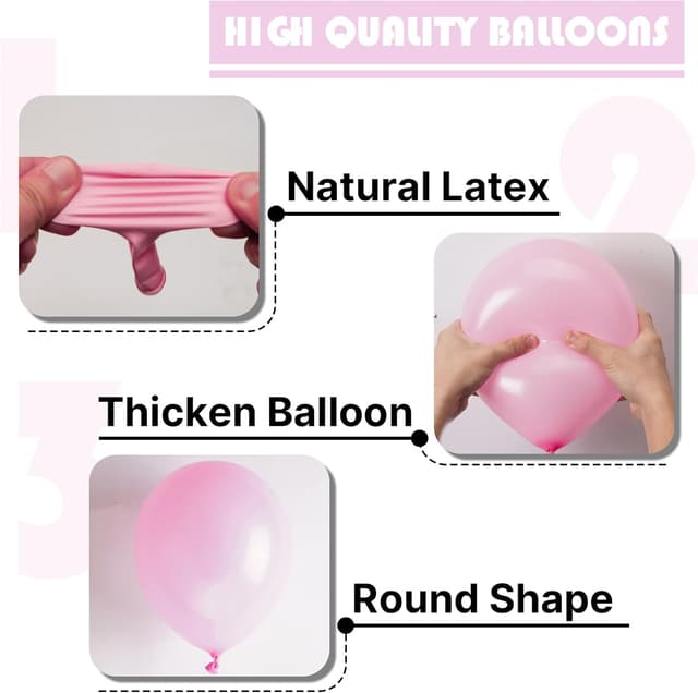 Thumbnail 6 de PartyWoo Light Pink Balloons 127-Piece Pastel Pink Balloon Arch Kit (Different Sizes)