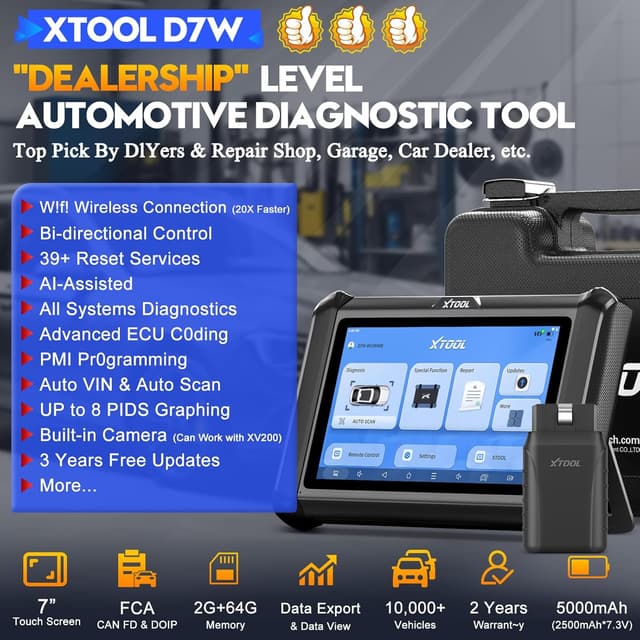 Detalle 2 de XTOOL D7W 2026 OBD2 Scanner