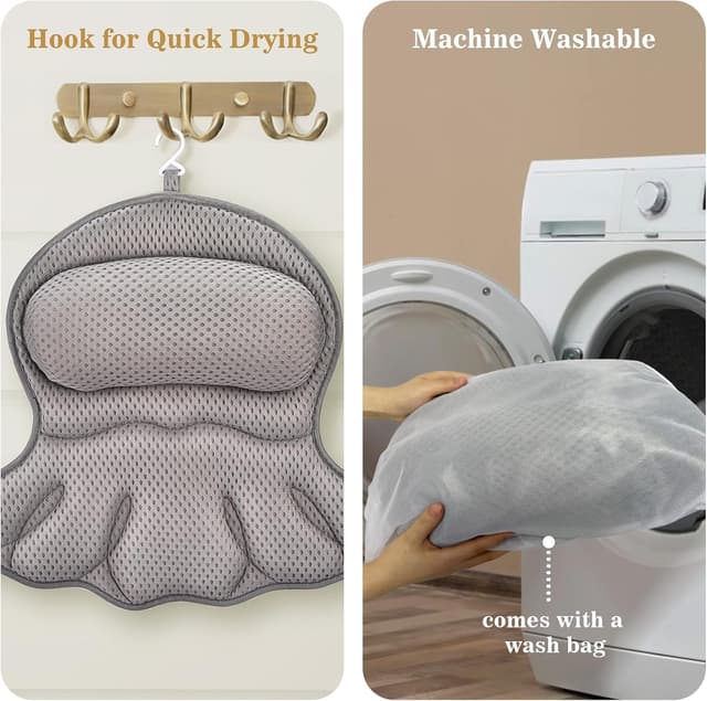 Thumbnail 5 de Bath Pillow Luxury Bathtub Pillow 17x18.5in