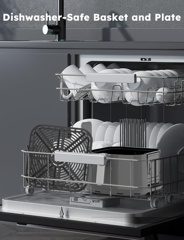 Thumbnail 6 de NuWave Brio Plus 8 Qt Air Fryer (PFAS Free) with Digital Touch Screen, Cool White Display, 50°F–400°F