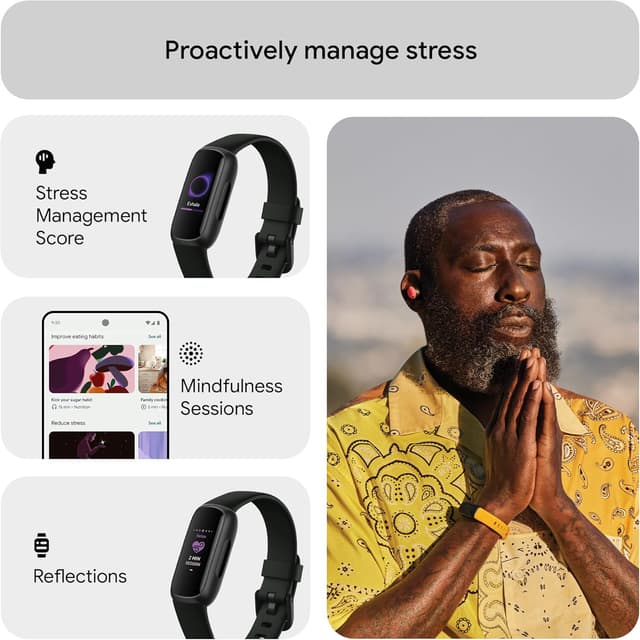 Thumbnail 4 de Google Fitbit Inspire 3 activity tracker 10 days battery