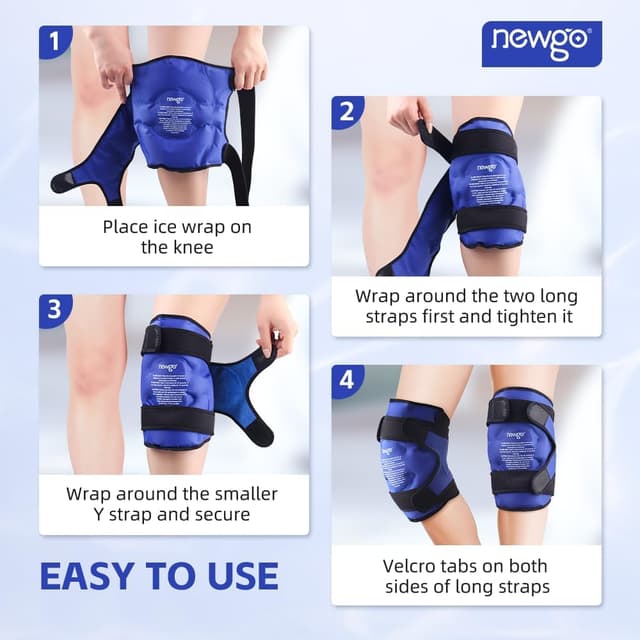 Thumbnail 6 de NEWGO Ice Pack 2-pack knee wrap