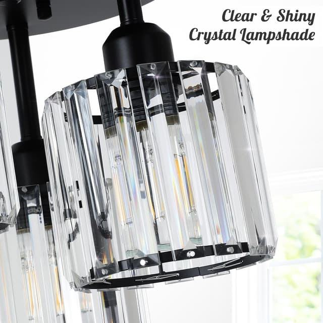 Thumbnail 5 de Rayofly Modern Crystal Chandelier 3-Light