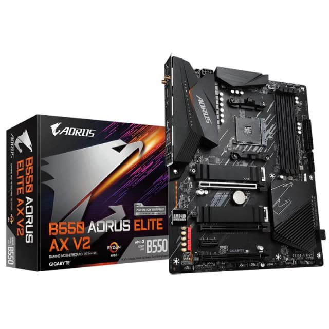 Detalle de Gigabyte B550 AORUS ELITE AX V2 placa base
