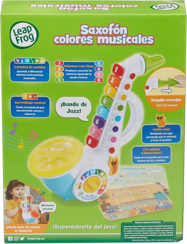 Thumbnail 6 de Leapfrog VTech - Saxofón Musical Interactivo 🎷 para Niños +18 Meses