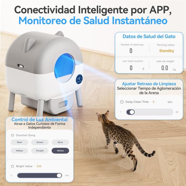 Thumbnail 4 de TRIUMPHKEY Arenero Gatos Autolimpiable 90 L