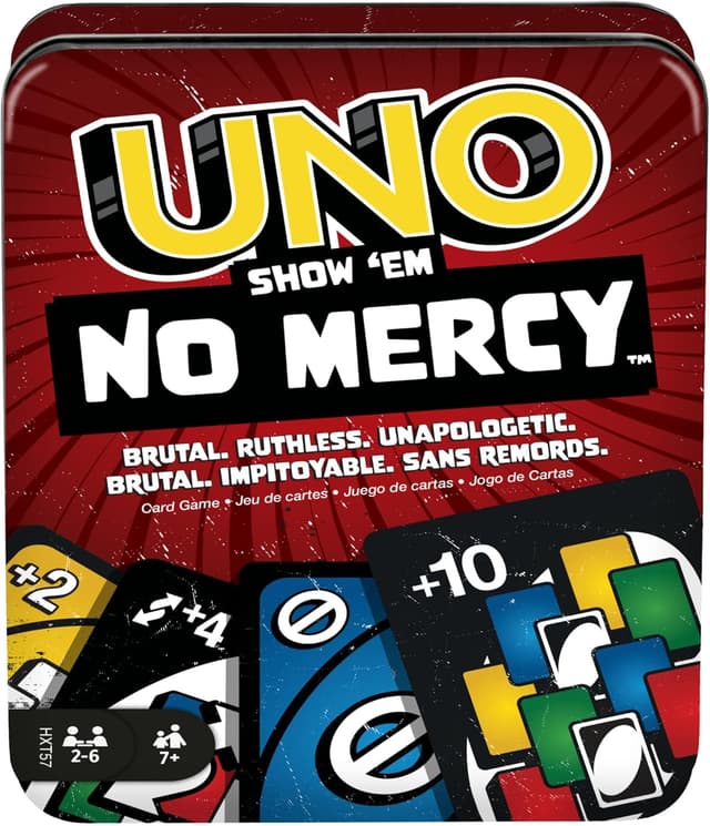 Detalle de Mattel Games UNO No Mercy 🎲 - Juego de Cartas Despiadado