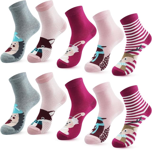 Detalle de Lot de 10 chaussettes enfants en coton L & K-II (licornes multicolores) – pour tout-petits