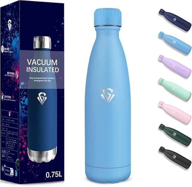 Detalle de Boble Botella Térmica 750 ml 304 Acero Inoxidable Azul cielo 💧