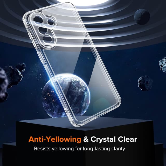 Detalle de Coque ivoler anti-jaunissement HD Clair pour Samsung Galaxy A37 5G (2 pièces verre trempé) – protection antichoc mince