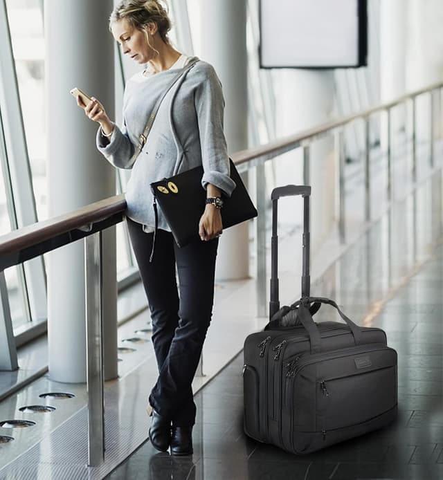 Thumbnail 6 de KROSER Rolling Laptop Briefcase Premium wheeled laptop bag (fits up to 17.3-inch laptops) with RFID pockets