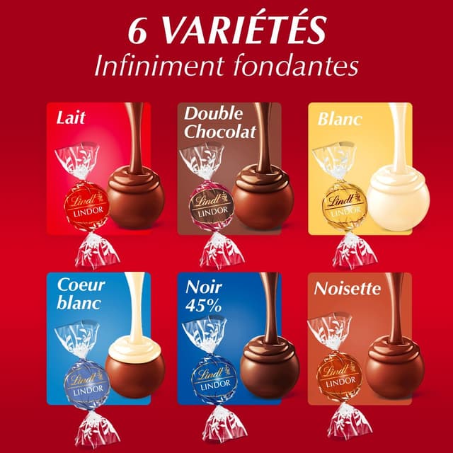 Thumbnail 5 de Lindt LINDOR assortiment chocolat 930g