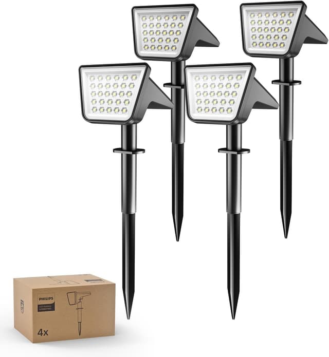 Detalle de Philips solar spot lights 4 pack