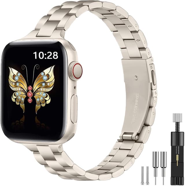 Detalle de JJii Sung Women Slim Metal Strap 0.6in