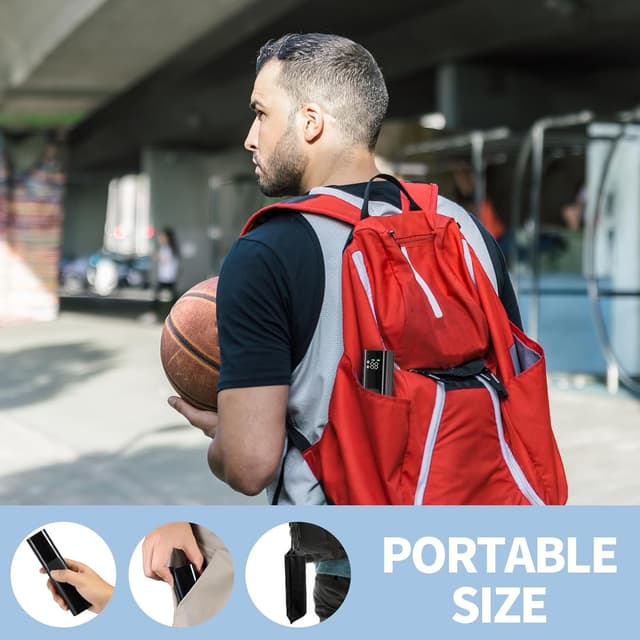 Detalle 2 de Pumteck MY01 Electric Ball Pump with 4 Preset Modes, Pressure Gauge, Inflation & Deflation (Max 15 PSI)