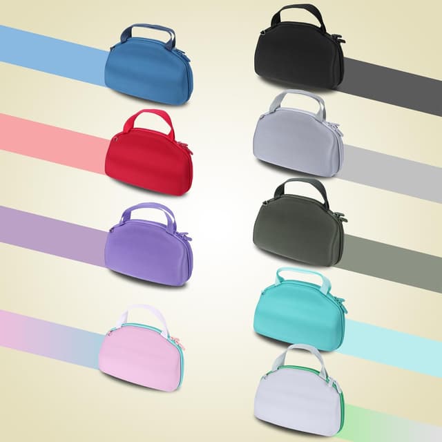 Detalle 2 de Lebakort Hart Schutz Hülle für JBL Charge 6 (Grau+Grün) – robuste EVA/Nylon-Tasche mit Schultergurt