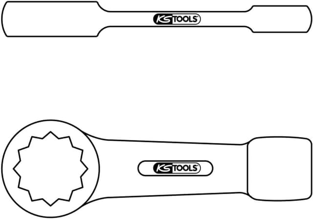 Detalle 2 de KS Tools 517.0930 clé à œil à frapper 30 mm en chrome-molybdène, tête brunie