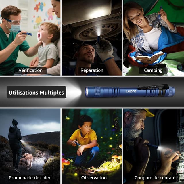 Thumbnail 1 de Lepro Lampe Torche Stylo 13 cm AAA Inclus