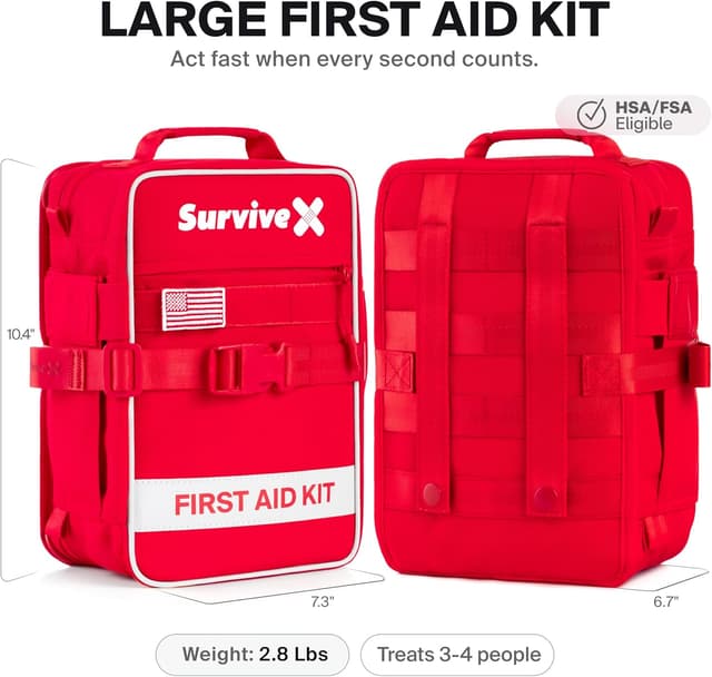 Thumbnail 1 de SurviveX Large First Aid Kit 1 Pack
