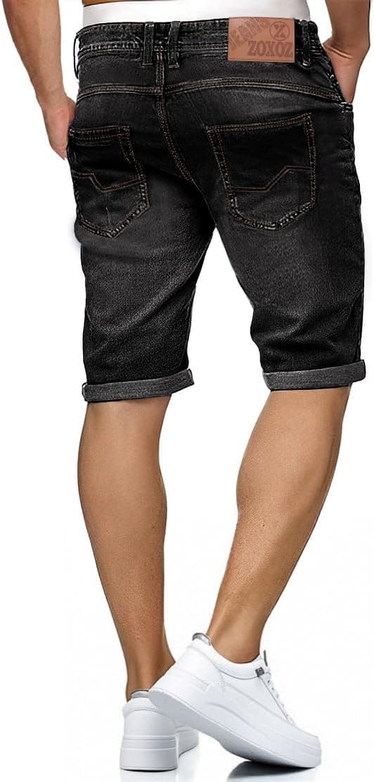 Detalle 2 de Short Jean Homme ZOXOZ Bermuda en denim stretch – coupe slim pour l’été