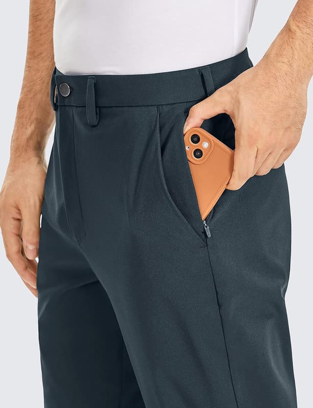 Detalle de CRZ YOGA Men’s All-Day Comfy Golf Trousers with Quick-Dry Fabric and Pockets (30"/32"/34" inseam)
