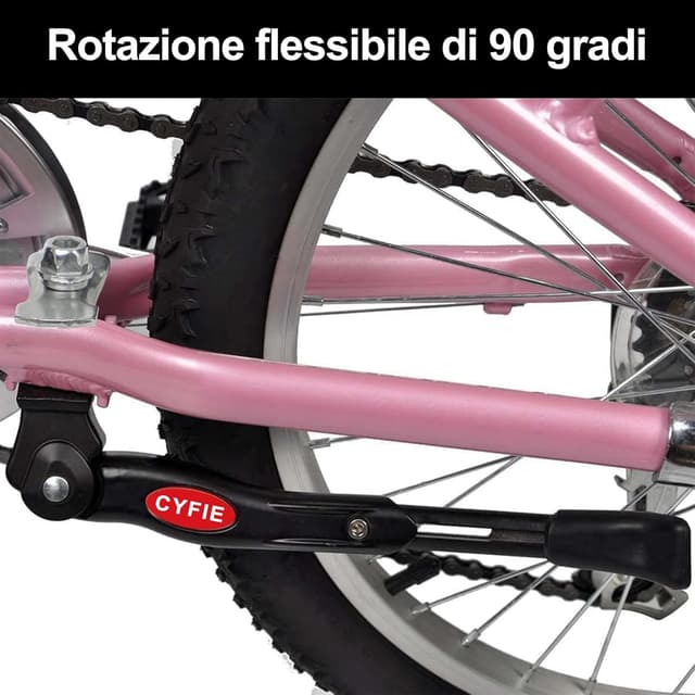 Detalle 2 de CYFIE Cavalletto Bici Bambino laterale regolabile in alluminio (altezza regolabile)