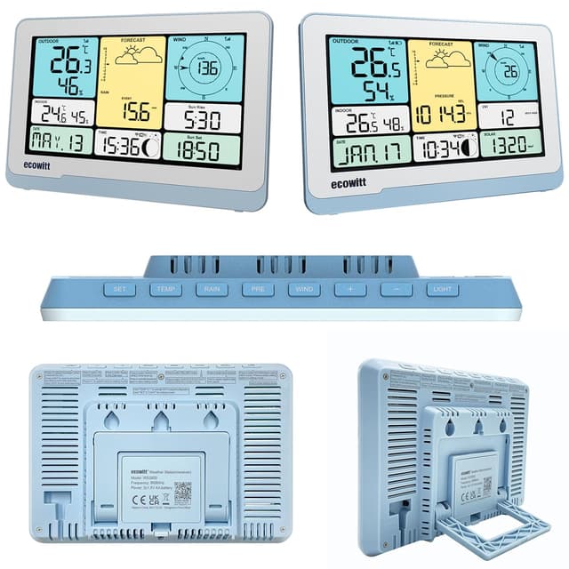 Detalle de ECOWITT WS3820 stazione meteo con sensore esterno 7 in 1 WS69 e WiFi